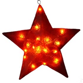 Barcana 28-Inch Illuminated Fiberglass Red Star Christmas Light
