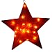 Barcana 28-Inch Illuminated Fiberglass Red Star Christmas Light