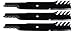 USA Mower Blades (3 CMB111BP Toothed Low Lift Blade Fits Ferris Kees Lesco Snapper Wright 1520842 823006 0788 50170 Length 21in. Width 3in. Thickness .250in. Center Hole 5/8in. 60 61in. Deck