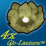 4 x Natural Colour Garden / Pond / Water Floating Lanterns