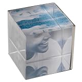 Umbra Ice 2.5-Inch-by-2.5-Inch Glass with Stainless Steel Cube Frame