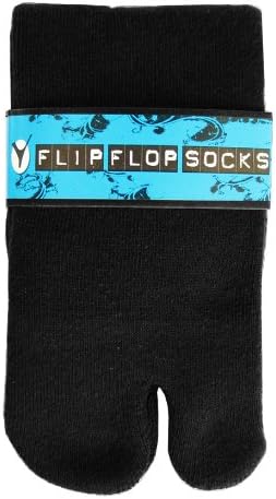 Flip Flop Socks-Athletic Black Large