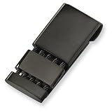 Chisel Black Plated Brushed and Polished Stainless Steel Money Clip