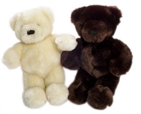 MiniMink Ultra Soft Faux Fur Teddy Bear in Honey Brown