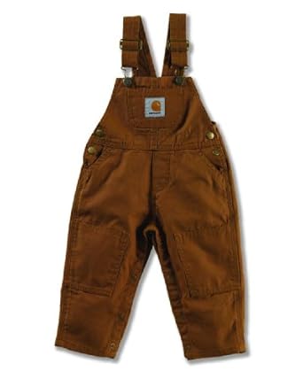 Carhartt Boys Infant Washed Duck Bib Overalls - Brown