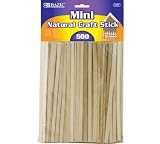 BAZIC Mini Natural Craft Sticks, Wood, 500 Per Pack (3457-12P)
