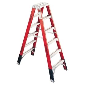 Werner T7406 375-Pound Duty Rating Fiberglass Multi-Use Twin Ladder, 6-Foot