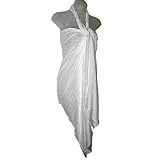 SOLID WHITE BEACH COVER-UP SARONG