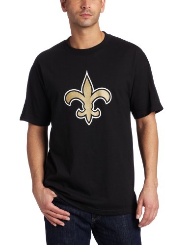 NFL Men's New Orleans Saints Logo Premier Tee Shirt (Black, Medium)