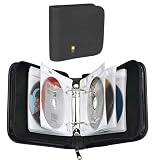 Case Logic Nylon Expandable CD Binder Holds 24 CDs in Separate Sleeves, Color: Black