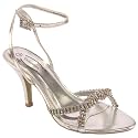 Womens Coloured Diamante Ankle Strap Sandals