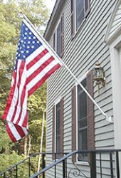 Top Flight Deluxe 6-Ft. Flagpole Set - White Baked Enamel Finish Model 6DFSET