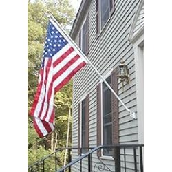 Top Flight Deluxe 6-Ft. Flagpole Set - White Baked Enamel Finish Model 6DFSET