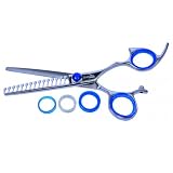 Shark Fin Standard Line Right Handed Non-Swivel Shear 15 Tooth Texturizer + Bella Via Hair Glitz Shimmering Hair Tinsel the Hottest Trend in Hair Accessories