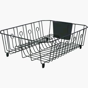 Rubbermaid Antimicrobial Large Dish Drainer, Black