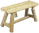 Cedarlooks 030020A Log Straight Bench, 3-Feet, 2-Benches per package - 2 benches per box