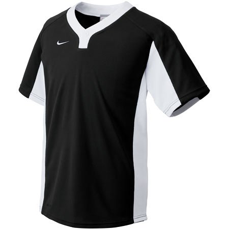 ナイキ 野球用 1ボタン ベースボールTシャツ S/Sチームプラクティスユニフォーム 380465(010)