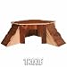 Large Wooden Corner Bed House Pet Rat Guinea Pig Home 6128