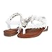DREAM PAIRS GARDENIA Girl's Cute Flowers Embellished Elastic Strap Toe Ring Flat Summer Sandals