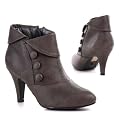 Damen Schuhe, STIEFELETTEN, ANKLE BOOTS, LE90314, Synthetik in hochwertiger Leder Optik