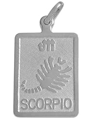 10 Karat White Gold Scorpio Zodiac Pendant