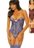 Stylish and Beautifully Adorned Printed Stretch Velvet Bustier