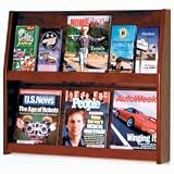 Review Stacks and Stacks  / Solid Wood Literature Rack - Dark Mahogany - 12 (Dark Mahogany) (24.5
