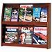 Solid Wood Literature Rack - Dark Mahogany - 12 (Dark Mahogany) (24.5H x 28.5W x 4.75D)