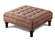 Brown Microfiber Large Ottoman By Coaster Furniture