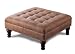 Brown Microfiber Large Ottoman By Coaster Furniture
