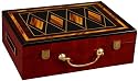 Glossy Wooden Poker Chip Case - Holds 500 Chips, 2 Decks of Playing Cards and Dice