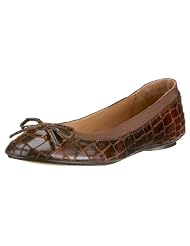 Buffalo London 207-3562 CROCO PU BROWN 01 100697 Damen Ballerinas