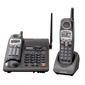 Remanufactured Panasonic KX-TG2357PK 2.4 GHz DSS Cordless Phone Answering System with Talking Caller ID and Bonus Headset (Silver)
