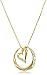 Amazon Collection Sterling Silver A Mother's Love Has No End Open Heart Circle Pendant Necklace, 18