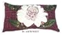 Decorative cushion cover or throw pillow from India - Dark purple color with floral sequin work,silk mixed cotton