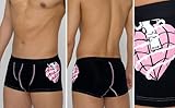 SaZ Medium Boxer Heart Printed