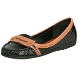 Lauren Ralph Lauren Women's Delfina Penny Keeper Moccasin,Black/Saddle,7 M