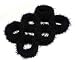 6 pc Black Haze Scrunchies