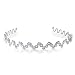 Bling Jewelry Wavy Flower Bridal Tiara Headband