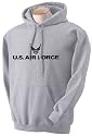 Air Force Hooded Sweatshirt - Military Style Physical Training Sweatshirt in Gray