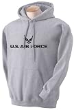 Air Force Hooded Sweatshirt - Military Style Physical Training Sweatshirt in Gray