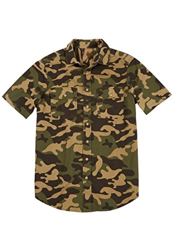 Boulder Creek Men's Big & Tall Short-Sleeve Denim/Twill Shirt