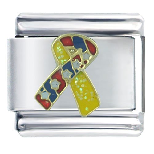 Patriotic Support Ribbon Travel & Flags Italian Charm