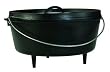 Lodge Logic Pre-Seasoned 10-Quart Deep Camp Dutch Oven with Iron Lid