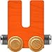 NameTrain Bright Letter Car U - Made in USA (Orange)