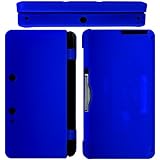 Blue XYLO SuperTuff Soft Silicone Back Cover / Skin / Case for the Nintendo 3DS Console.