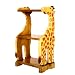 Handmade 30" Antique Style Carved & Painted Kid's Wood Bookcase - Giraffe Design