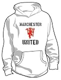 Manchester United Basic Logo Hoodie, Adult X-Large - White