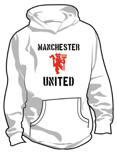 Manchester United Basic Logo Hoodie, Adult 3X-Large - White