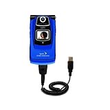 Coiled Power Hot Sync and Charge USB Data Cable w/ Tip Exchange for the Sanyo Katana - Gomadic Brand